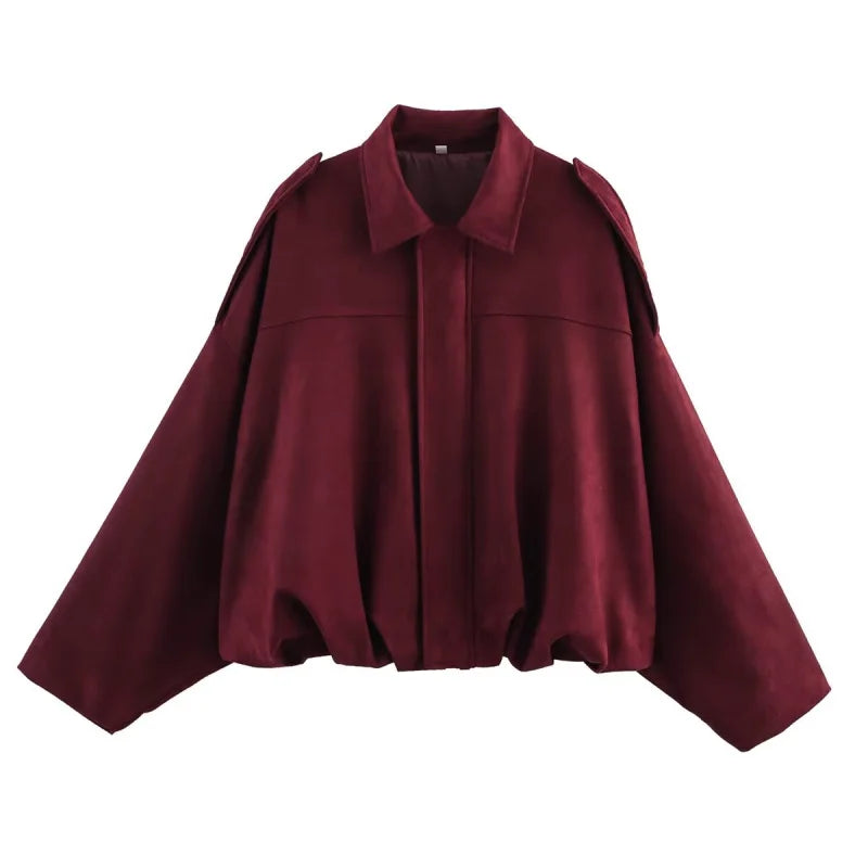 Women’s Suede Bomber Jacket