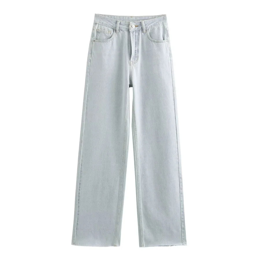 Wide Leg High-Waisted Jeans 