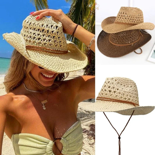 Vintage Western Sun Hat for Women 