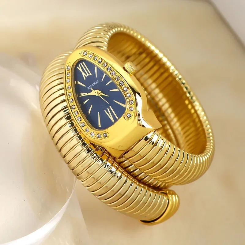 Serpentine-Inspired Bangle Watch