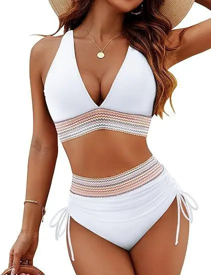 Women Textured Bikini High Waist 