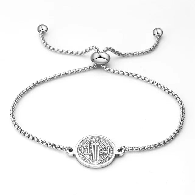 Saint Benedict Medal Adjustable Bracelet