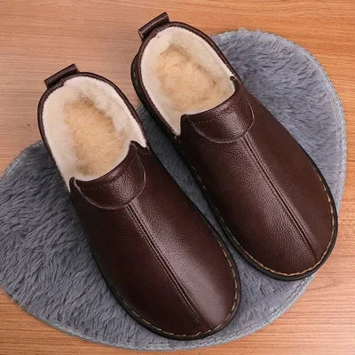 Classic Leather-Style Slippers