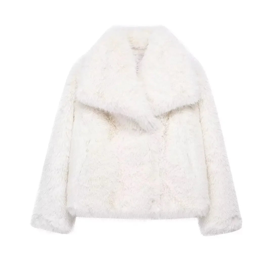 Plush Fluffy Winter Coat for Women 