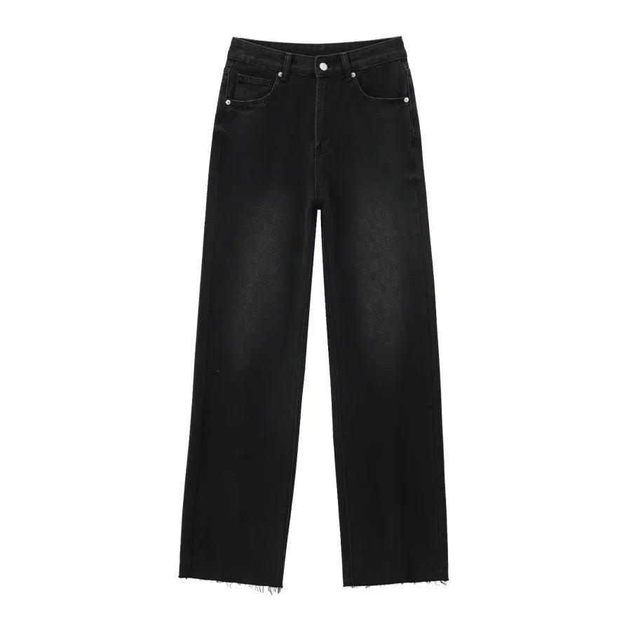 Wide Leg High-Waisted Jeans 